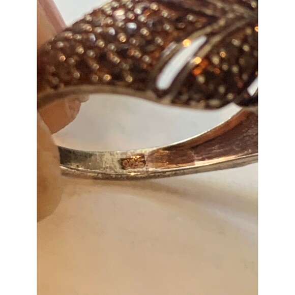 Amethyst rose gold vermeil teardrop ring size 6.25 925 - Picture 11 of 12